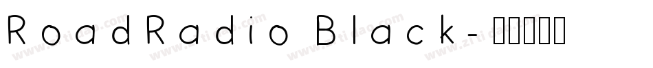 RoadRadio Black字体转换
